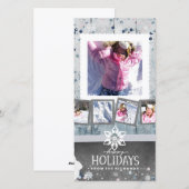 ハッピーホリデーズクリスマス5フォトコラージュ シーズンカード (正面/裏面)