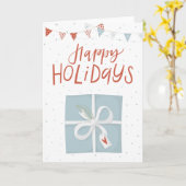 ハッピーホリデーズクリスマス カード (黄色い花)