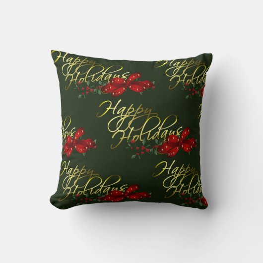 ハッピーホリデーズクリスマス クッション (正面)
