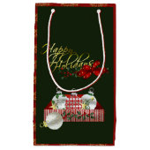 ハッピーホリデーズクリスマス スモールペーパーバッグ (正面)