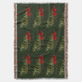 ハッピーホリデーズクリスマス スローブランケット (正面縦)