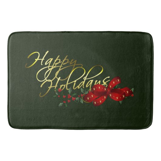 ハッピーホリデーズクリスマス バスマット (正面)