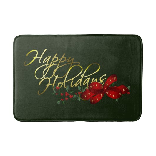 ハッピーホリデーズクリスマス バスマット (正面)