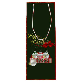 ハッピーホリデーズクリスマス ワインギフトバッグ