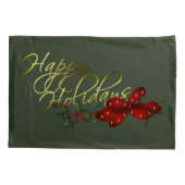 ハッピーホリデーズクリスマス 枕カバー (裏面-左)