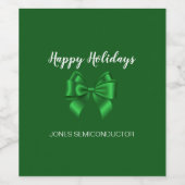 ハッピーホリデーズグエレガントリーン ワインラベル (シングルラベル)