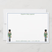 ハッピーホリデーズグパーソナライズされたリーンブルーナツクラッカー シーズンカード (正面)