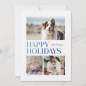 ハッピーホリデーズグラディエントヘッドライン休日カード シーズンカード (正面)