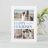ハッピーホリデーズグラディエントヘッドライン休日カード シーズンカード (スタンド正面)