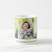 ハッピーホリデーズグランドパ私はあなたを愛する3フォトチャイルド コーヒーマグカップ (中央)
