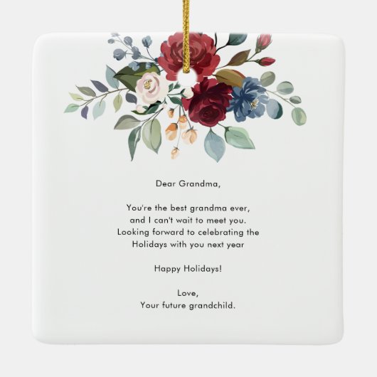 ハッピーホリデーズグランマガシデンスソノグラムフローラ セラミックオーナメント (裏面)
