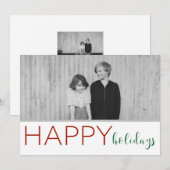 ハッピーホリデーズグリーティングカード シーズンカード (正面/裏面)