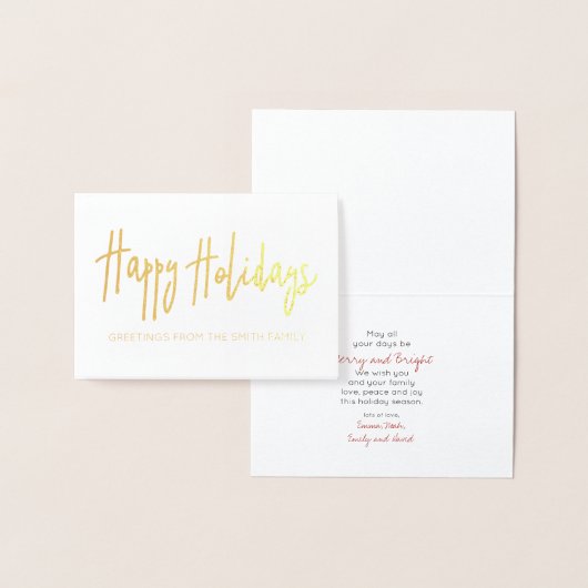 ハッピーホリデーズグリーティング 箔カード (ディスプレー)