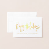 ハッピーホリデーズグリーティング 箔カード (封筒付き正面)