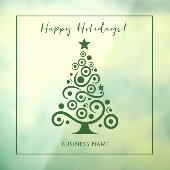 ハッピーホリデーズグリーンクリスマスツリーの装飾 ウィンドウサイン (シート3)