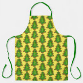 ハッピーホリデーズグリーンクリスマスツリーシュガークッキー エプロン (正面)
