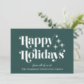ハッピーホリデーズグリーンクリ企業のスマスカード (スタンド正面)