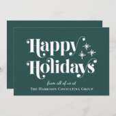 ハッピーホリデーズグリーンクリ企業のスマスカード (正面/裏面)