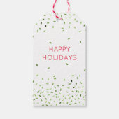 ハッピーホリデーズグリーンスプリンクルスクリスマスフェスティバル ギフトタグ (正面)