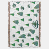 ハッピーホリデーズグリーンツリーズ スローブランケット (正面縦)