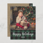 ハッピーホリデーズグリーンバッファロープレイド2024 ポストカード (正面/裏面)