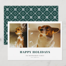 ハッピーホリデーズグリーンフェアアイルフォト シーズンカード