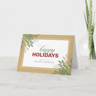 ハッピーホリデーズグリーンリ企業のークリスマス シーズンカード