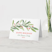 ハッピーホリデーズグリーンレッドウィンターグリーン シーズンカード (正面)