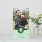 ハッピーホリデーズグリーン紙スノーフレーク4x8 シーズンカード (スタンド正面)