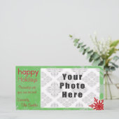 ハッピーホリデーズグリーン/レッドスノーフレークテーマ シーズンカード (スタンド正面)