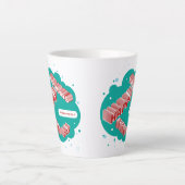 ハッピーホリデーズグリーン&レッド カフェラテマグ (正面)