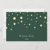 ハッピーホリデーズグリーン&金ゴールドフェスティバルファミリーの写真 シーズンカード (裏面)