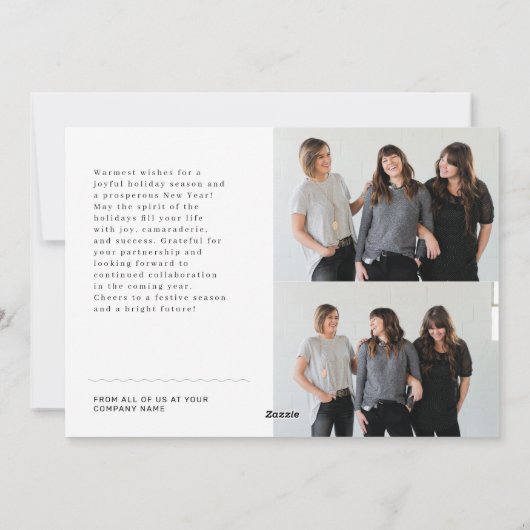 ハッピーホリデーズグループフォトホリデ企業のィーカード シーズンカード (裏面)