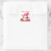 ハッピーホリデーズココア格言クリスマス スクエアシール (バッグ)