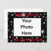 ハッピーホリデーズコズミックスターズテンプレート ノートカード (正面/裏面)