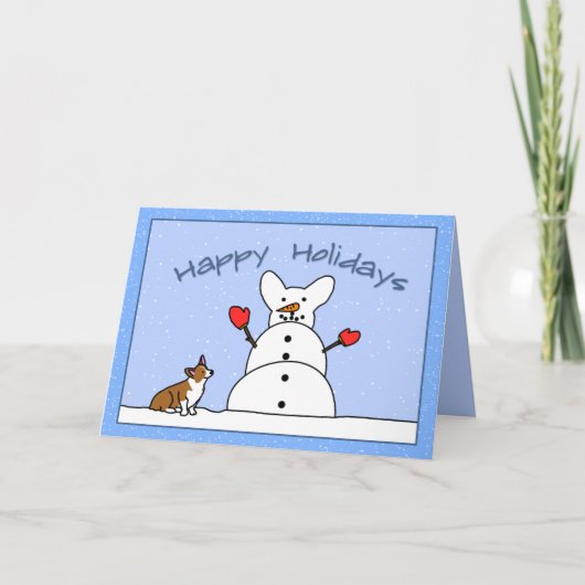 ハッピーホリデーズコルギクリスマスカード シーズンカード (正面)