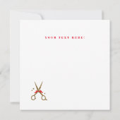 ハッピーホリデーズゴールデングリッター美容師カード サンキューカード (裏面)