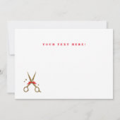 ハッピーホリデーズゴールデングリッター美容師カード 招待状 (裏面)