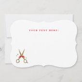 ハッピーホリデーズゴールデングリッター美容師カード 招待状 (裏面)