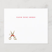 ハッピーホリデーズゴールデングリッター美容師フライヤー チラシ (裏面)