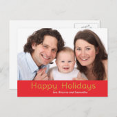 ハッピーホリデーズゴールデンスパークルフォト シーズンポストカード (正面/裏面)