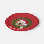 ハッピーホリデーズゴールデンリトリバー ペーパープレート (アングル)