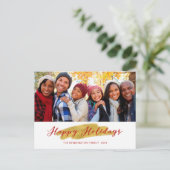 ハッピーホリデーズゴールドフォイルスワッシュホリデーフォト シーズンポストカード (スタンド正面)