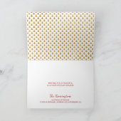 ハッピーホリデーズゴールドフォイルツリークリスマスフォト シーズンカード (内部)