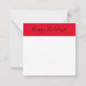 ハッピーホリデーズサロン – ヘアドレッサーシザーノート ノートカード (裏面)