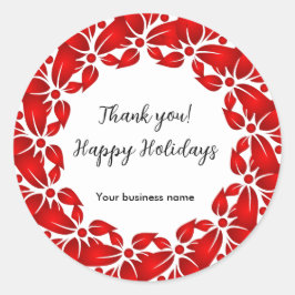 ハッピーホリデーズサンキューパーソナライズされた ラウンドシール