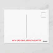 ハッピーホリデーズサンタアンドアリゲータークォーフランスのター ポストカード (裏面)