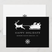 ハッピーホリデーズサンタクロース企業のビジネス (正面/裏面)