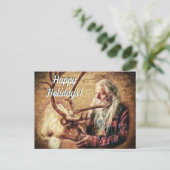 ハッピーホリデーズサンタンドリナーバイショーナMac シーズンポストカード (スタンド正面)