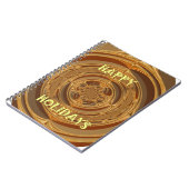 ハッピーホリデーズサークルアートプリント/デザイン ノートブック (左側)